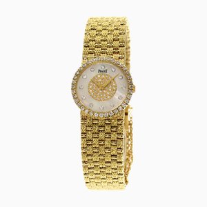 Reloj PIAGET 9706D23 Tradition Shell Diamond K18 Yellow Gold K18YG para mujer