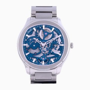 Polo Armbanduhr mit silberblauem Zifferblatt von Piaget