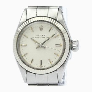 Vintage Oyster Perpetual Watch in White Gold & Steel