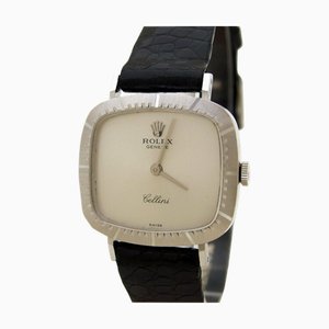 ROLEX Cellini K18WG Reloj cuadrado de cuerda manual para mujer