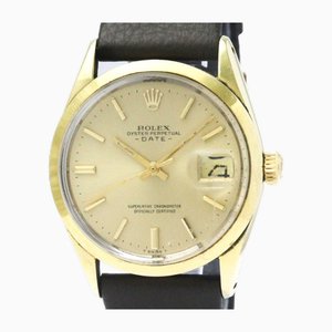 Reloj automático Oyster Perpetual Date vintage bañado en oro de Rolex