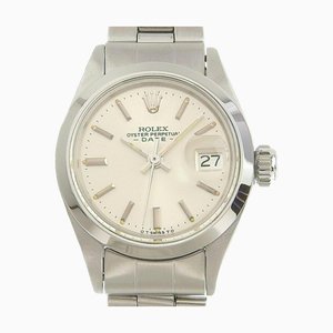 Reloj ROLEX Date para mujer, esfera plateada, serie antigua 36 [Fabricado alrededor de 1972] 6916 2022/04 Revisado