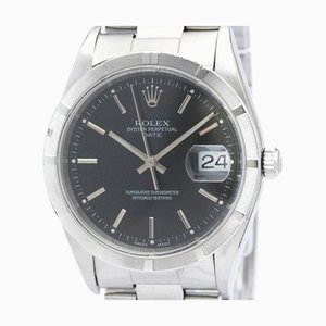 ROLEXPolished Oyster Perpetual Date 15210 Stahl Automatik Herrenuhr BF561303