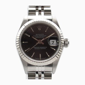 Reloj de pulsera Datejust T mecánico automático de acero inoxidable negro de Rolex
