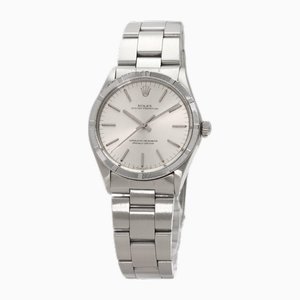 Oyster Perpetual 1973 Engine Turned Bezel Watch in Stainless Steel from Rolex