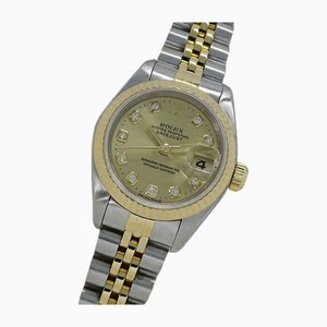 Reloj Datejust de acero inoxidable y diamantes de Rolex