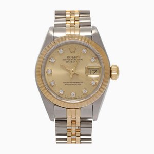 Datejust 10P Diamond Automatic Uhr mit Champagner-Zifferblatt von Rolex