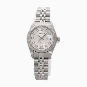 ROLEX 79174G Datejust 10P Diamond Watch Stainless Steel SS K18WG Ladies