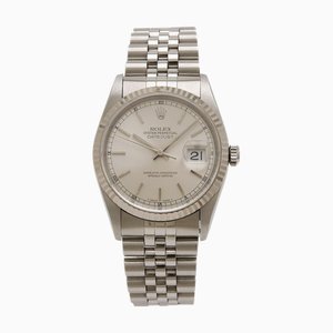 ROLEX Datejust Silver Dial K18WG Bezel SS P Number AT Montre automatique pour homme 16234