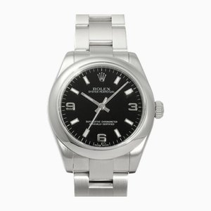 Oyster Perpetual 177200 reloj con esfera en negro / árabe de Rolex