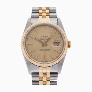 ROLEX Datejust 16233 Herrenuhr YG/SS Automatik Gold Zifferblatt