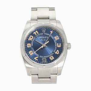 ROLEX Air King Concentric 114210 blu quadrante arabo orologio da uomo