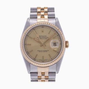 Reloj ROLEX Datejust 16233 YG / SS automático con esfera champán