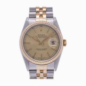 ROLEX Datejust 16233 Men's YG/SS Watch Automatic Champagne Dial