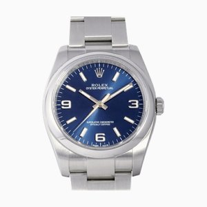 ROLEX oyster perpetual 116000 bleu cadran arabe montre homme