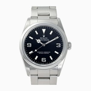 Explorer Uhr mit schwarzem Zifferblatt von Rolex