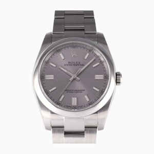 Oyster Perpetual Uhr mit Zifferblatt aus Stahl von Rolex