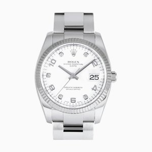 ROLEX Oyster Perpetual Date 115234G Reloj con esfera blanca