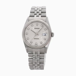 Orologio ROLEX 16234G Datejust 10P con diamanti in acciaio inossidabile SS K18WG da uomo