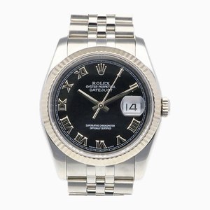 Reloj Rolex Datejust Oyster Perpetual de acero inoxidable 116234 automático para hombre Número D 2005 Números romanos revisados