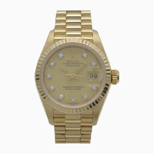 Datejust Diamond Armbanduhr aus Gelbgold von Rolex