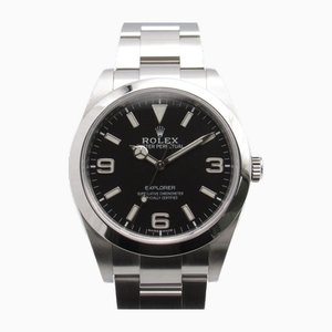 Armbanduhr aus schwarzem Edelstahl von Rolex