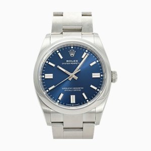 ROLEX Oyster Perpetual 36 126000 Armbanduhr mit blauem Zifferblatt für Herren