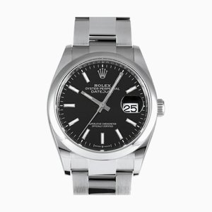 ROLEX Datejust 36 126200 Orologio da uomo con quadrante nero brillante