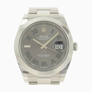 ROLEX Datejust 41 Roman Index Smooth Oyster Armband 126300