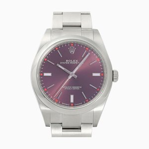 ROLEX Oyster Perpetual 39 114300 Red Grape Dial Watch Men's
