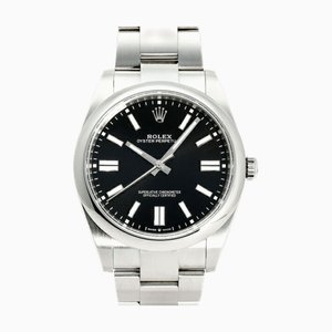ROLEX Oyster Perpetual 124300 Armbanduhr mit schwarzem Zifferblatt für Herren