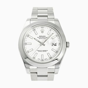 ROLEX Datejust II 41 116300 White Bar Dial Watch Men's