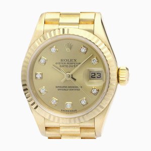 ROLEX Datejust 79178G K Serial Diamond Yellow Gold Ladies Watch BF566037