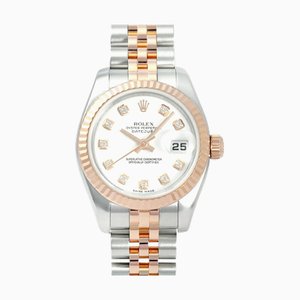 ROLEX Datejust 179171G Reloj con esfera blanca para mujer