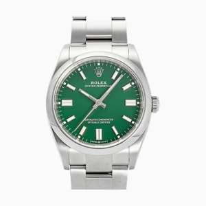 ROLEX Oyster Perpetual 36 126000 Green/Bar Dial Watch Men's