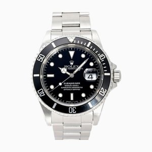 ROLEX Submariner Date 16610 Black Dial Watch Men's