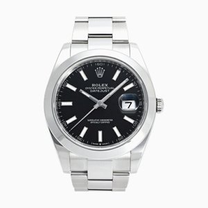 ROLEX Datejust 41 126300 Orologio da uomo con quadrante nero brillante