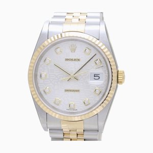 ROLEX Datejust 16233G 10P Diamond K18YG Yellow Gold x Stainless Steel Men's 39300