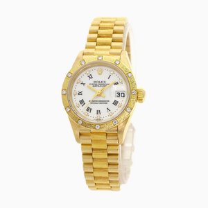 ROLEX 69288G Datejust 10P Lünette Diamantuhr K18 Gelbgold/K18YG/K18YGx Damen