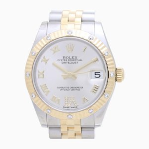 White Shell Diamond and Yellow Gold Watch from Rolex