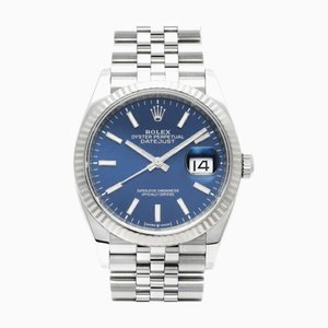 ROLEX Datejust 36 126234 Armbanduhr mit blauem Zifferblatt für Herren