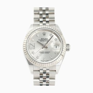 ROLEX Datejust 28 279174G Silver [IX Diamond] Dial Watch Ladies