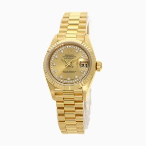 ROLEX 69178LB Datejust Milliard Diamond Reloj K18 de oro amarillo / K18YG para mujer