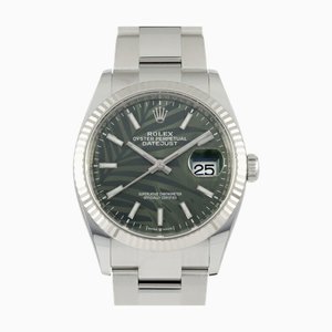 ROLEX Datejust 36 126234 olive green/bar dial watch men's