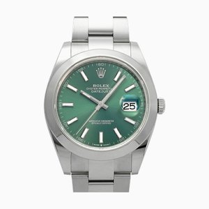 ROLEX Datejust 41 126300 Mint Green Dial Watch Herren