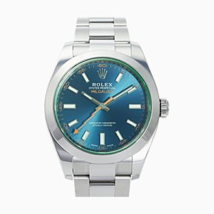 ROLEX Milgauss 116400GV Z Blue Dial Watch Men's