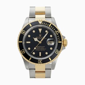 ROLEX Submariner Date 16613 Black Dial Watch Men's