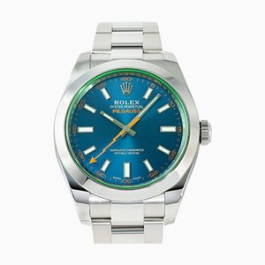 ROLEX Milgauss 116400GV Z quadrante blu orologio da uomo