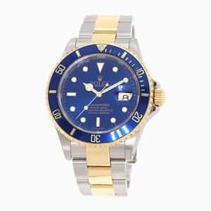 Submariner Uhr mit blauem Zifferblatt aus Edelstahl von Rolex