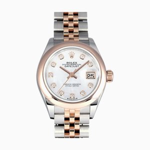 Orologio ROLEX Datejust 279161NG da donna con quadrante bianco